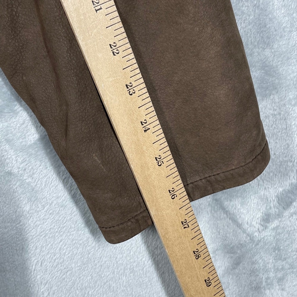 Peter Millar Brown Leather Sherpa Lined Detachable Collar Jacket Mens XL - Picture 11 of 14